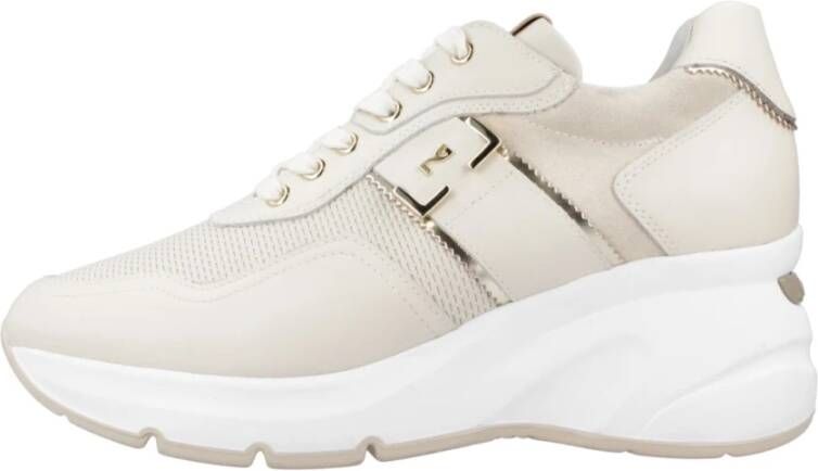 Nerogiardini Enya Sneaker Stijlvol en Comfortabel Beige Dames