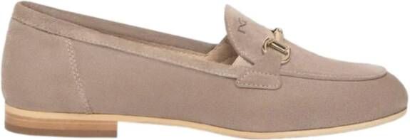 Nerogiardini Stijlvolle Loafers voor Mannen Beige Dames