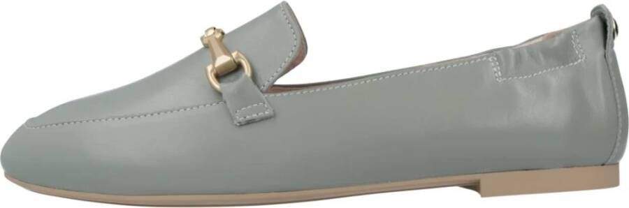 Nerogiardini Leren Damesloafers Stijlvol Comfortabel Green Dames