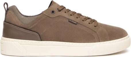 Nerogiardini Suède en stoffen herensneakers Beige Heren