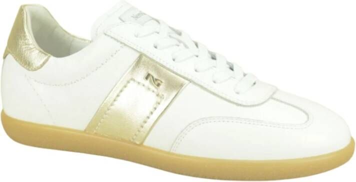 Nerogiardini Wit Goud Sneaker Fijn gumZ White Dames