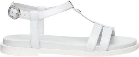 Nerogiardini Witte Lage Sandalen Elegant Comfort White Dames