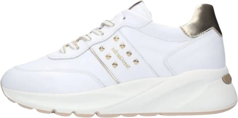 Nerogiardini Witte Leren Lage Sneakers White Dames