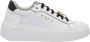 Nerogiardini Witte leren sneaker met platinadetails White Dames - Thumbnail 14