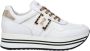 Nerogiardini Witte Leren Sneaker met Platinum Detail White Dames - Thumbnail 1