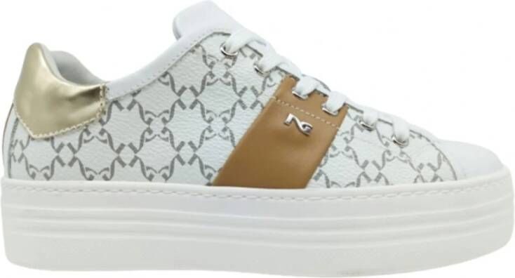 Nerogiardini Witte Leren Sneakers 707 Cile Multicolor Dames