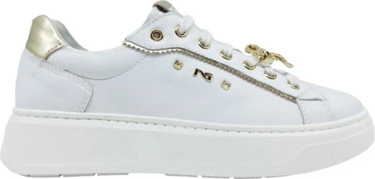 Nerogiardini Witte Leren Sneakers 707 Cile White Dames