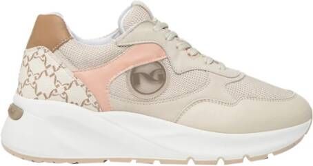 Nerogiardini Witte Leren Sneakers Multicolor Dames