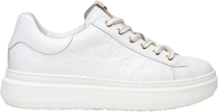 Nerogiardini Witte Leren Sneakers White Dames