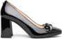 Nerogiardini Zwarte lakleren pumps met 8 cm blokhak Black Dames - Thumbnail 1