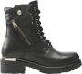 Nero Giardini 05846 Veterboots Laarzen Met Veters Dames Zwart - Thumbnail 1