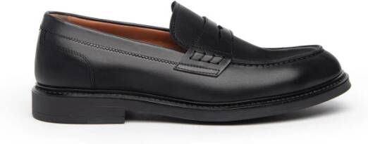 Nerogiardini Zwarte leren heren loafers met band Black Heren