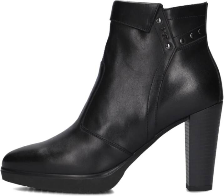 Nerogiardini Zwarte Leren Laarzen met Metalen Studs Black Dames