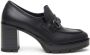 Nerogiardini Zwarte leren loafers met metalen klem Black Dames - Thumbnail 15