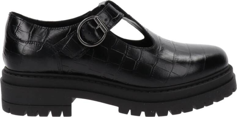 Nerogiardini Zwarte leren mocassins vrouwen Black Dames