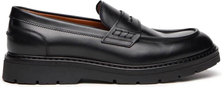 Nerogiardini Zwarte platte mocassins Black Heren