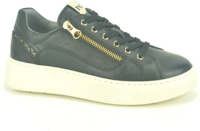 Nerogiardini Zwarte sneaker met tiret design Black Dames