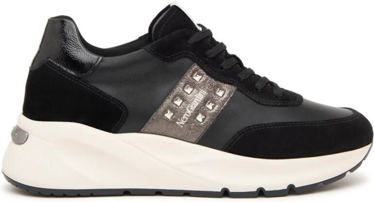 Nerogiardini Zwarte Sneakers met Lage Sleehak Black Dames