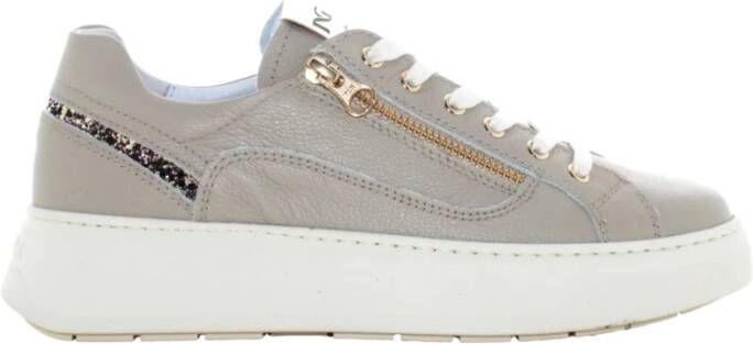 Nerogiardini Zwarte sneakers voor vrouwen Beige Dames