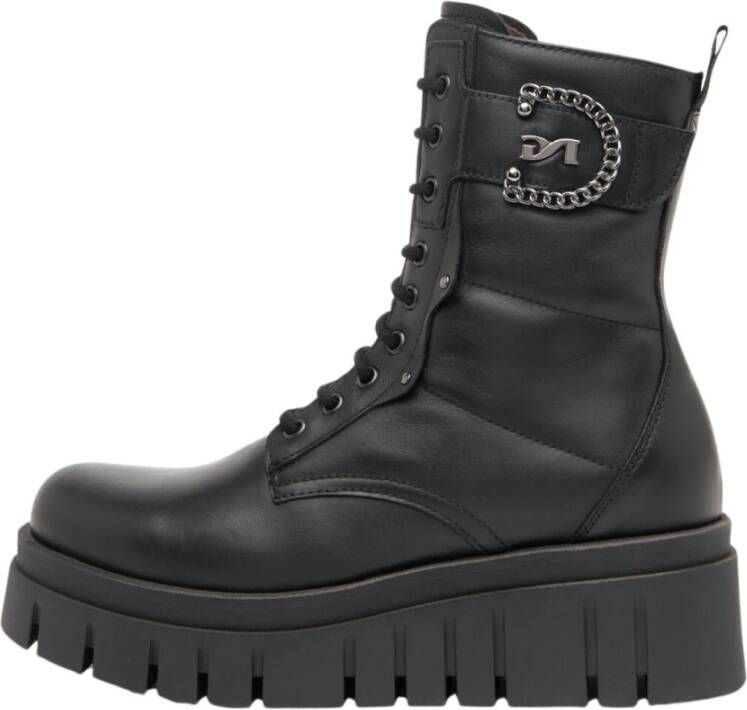 Nerogiardini Zwarte Veterschoenen Black Dames