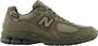 New Balance Groene Sneakers Mesh Suède Leren Afwerking Green Heren - Thumbnail 1