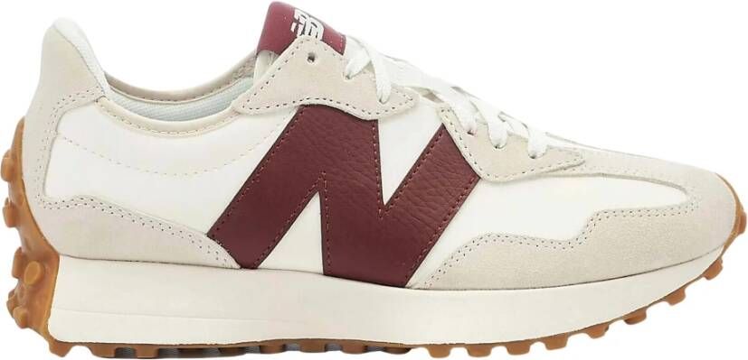 New Balance 327 Moonbeam met Classic Burgundy Sneakers White Dames