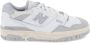 New Balance 550 Leren Sneakers met Suede Inzetstukken White Heren - Thumbnail 7