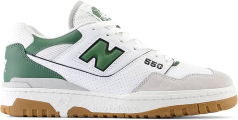 New Balance Groene Leren Slip-On Sneakers met Rubberen Zool Multicolor