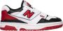 New Balance Retro-geïnspireerde wit rood zwarte sneakers Rood Heren - Thumbnail 5