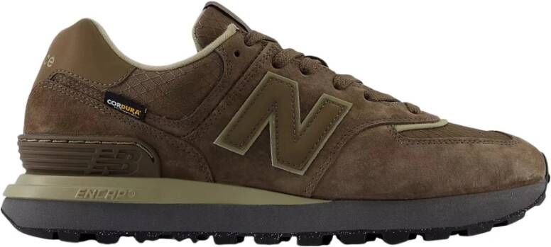 New Balance 574 Legacy Sneakers van suède en Cordura Brown Heren