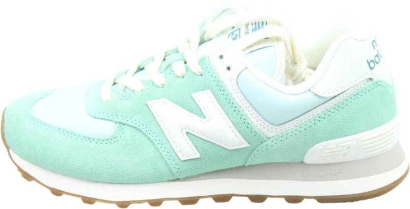 New Balance 574 Turquoise Groen Wit Kauwgom Sneakers Green Dames