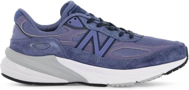 New Balance 990v6 Sneakers met Suede Inserts Purple Heren