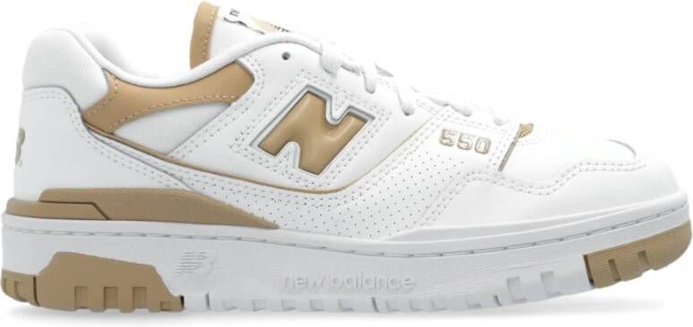 New Balance Beige Sneakers van Kalfsleer voor Vrouwen White Dames