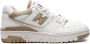 New Balance Beige Sneakers van Kalfsleer voor Vrouwen White Dames - Thumbnail 1