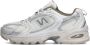 New Balance Witte Beige Sneakers Veters Rubberen Zool White - Thumbnail 7