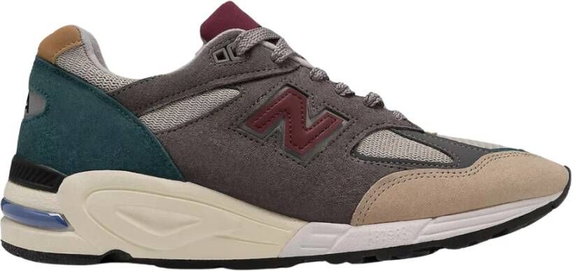 New Balance Beperkte Oplage Grijs Groen Maroon Sneakers Multicolor Heren