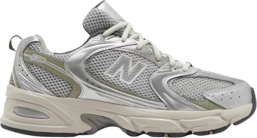 New Balance Beperkte Oplage Zilver Khaki Sneakers Multicolor Heren