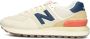 New Balance Mesh Suede Sneakers Licht Grijs Rood Multicolor Heren - Thumbnail 1