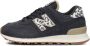 New Balance 574 sneakers antraciet ecru dierenprint - Thumbnail 2