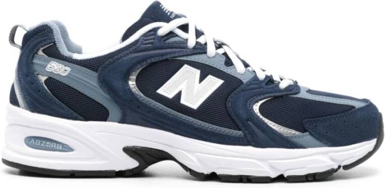 New Balance Blauwe Mesh Sneakers met Suède Afwerking Blue Heren