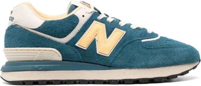 New Balance Blauwe Sneakers Color-Block Design Vetersluiting Blue Heren