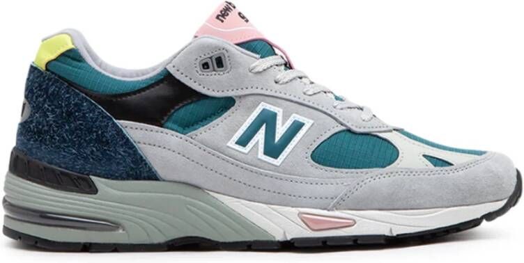 New Balance Blauwe Suède Mesh Sneakers Made in Engeland Multicolor Heren