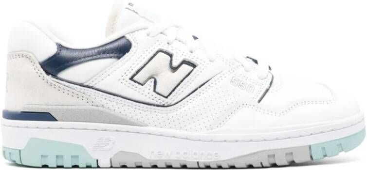 New Balance Blauw Wit Leren Sneakers Multicolor Heren