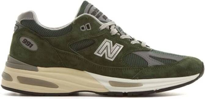 New Balance Bosgroene Suède Chunky Sneakers Green Heren