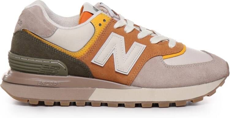 New Balance Bruine Suède Sneakers met Reflecterende N Bruin Heren