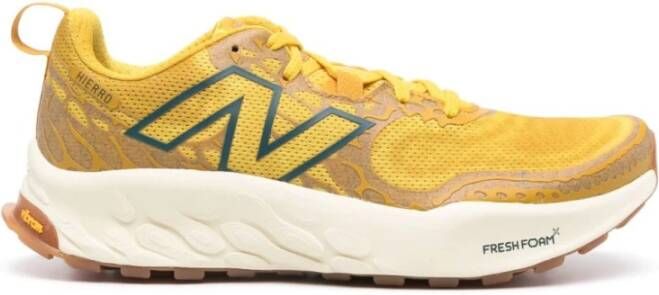 New Balance Gele Mesh Sneakers Veters Logo Yellow Heren