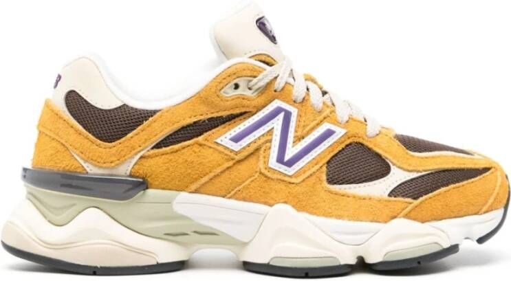 New Balance Gele Sneakers Mesh Paneling Chunky Sole Yellow Heren