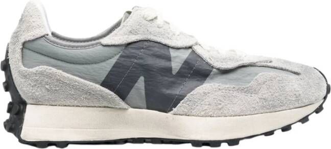 New Balance Grijze leren panel sneakers Grijs Heren