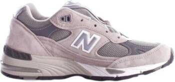 New Balance Grijze Logo Sneakers Mesh Suède Rubber Gray Dames