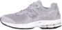 New Balance Grijze Logo Sneakers Suède Rubberen Zool Gray Heren - Thumbnail 1